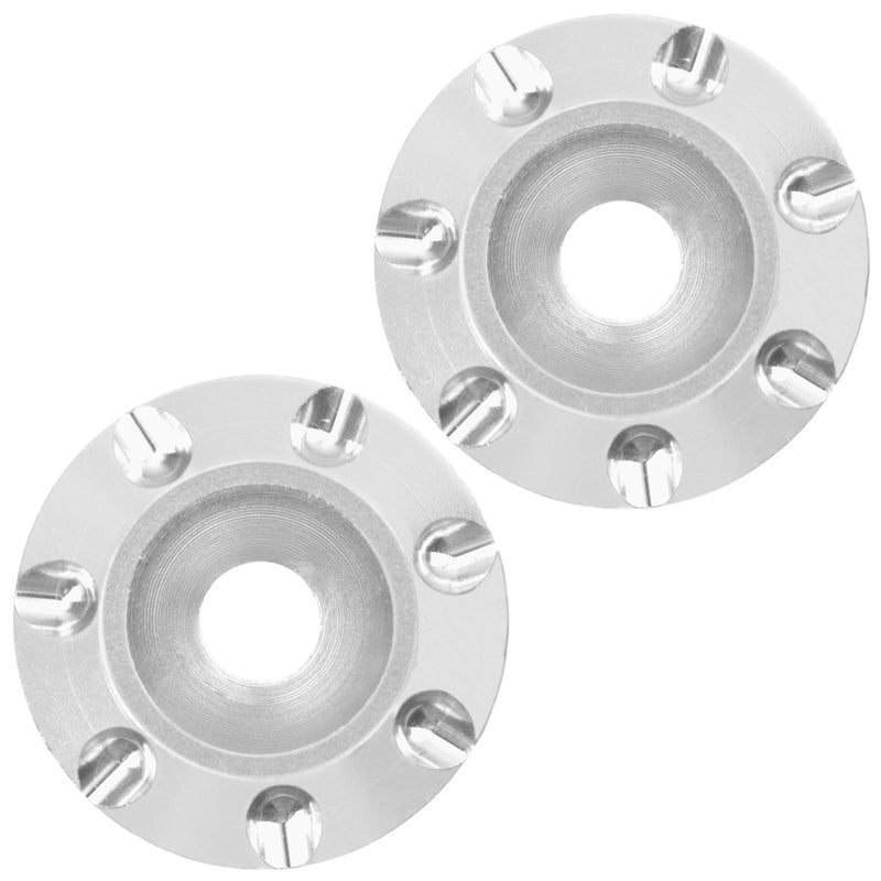 Vgoohobby 2Pcs Vgoohobby RC Metal Rear Wing Buttons Gasket,Universal Rear Fixed Tail Protection Spacer for 1/10 RC Off Road Short Truck Buggy Racing Car (Silver) - Image 4